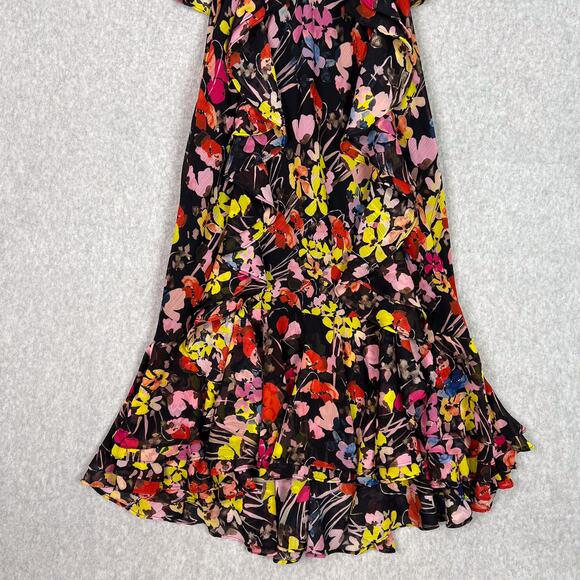 Jason Wu Collective Floral Halter Neck Ruffles Dress Size 2 - Picture 4 of 10